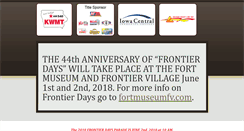 Desktop Screenshot of frontierdaysfortdodge.com